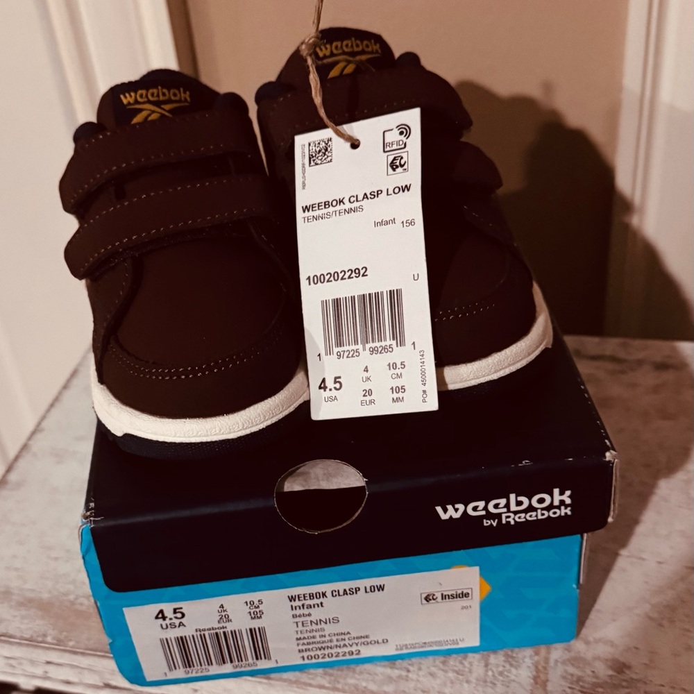 Reebok Kids' Dark Brown Sneakers